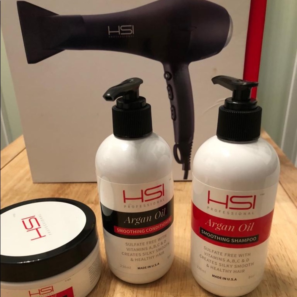 HSI Professional Blow Dryer Flat Iron HairCare Set